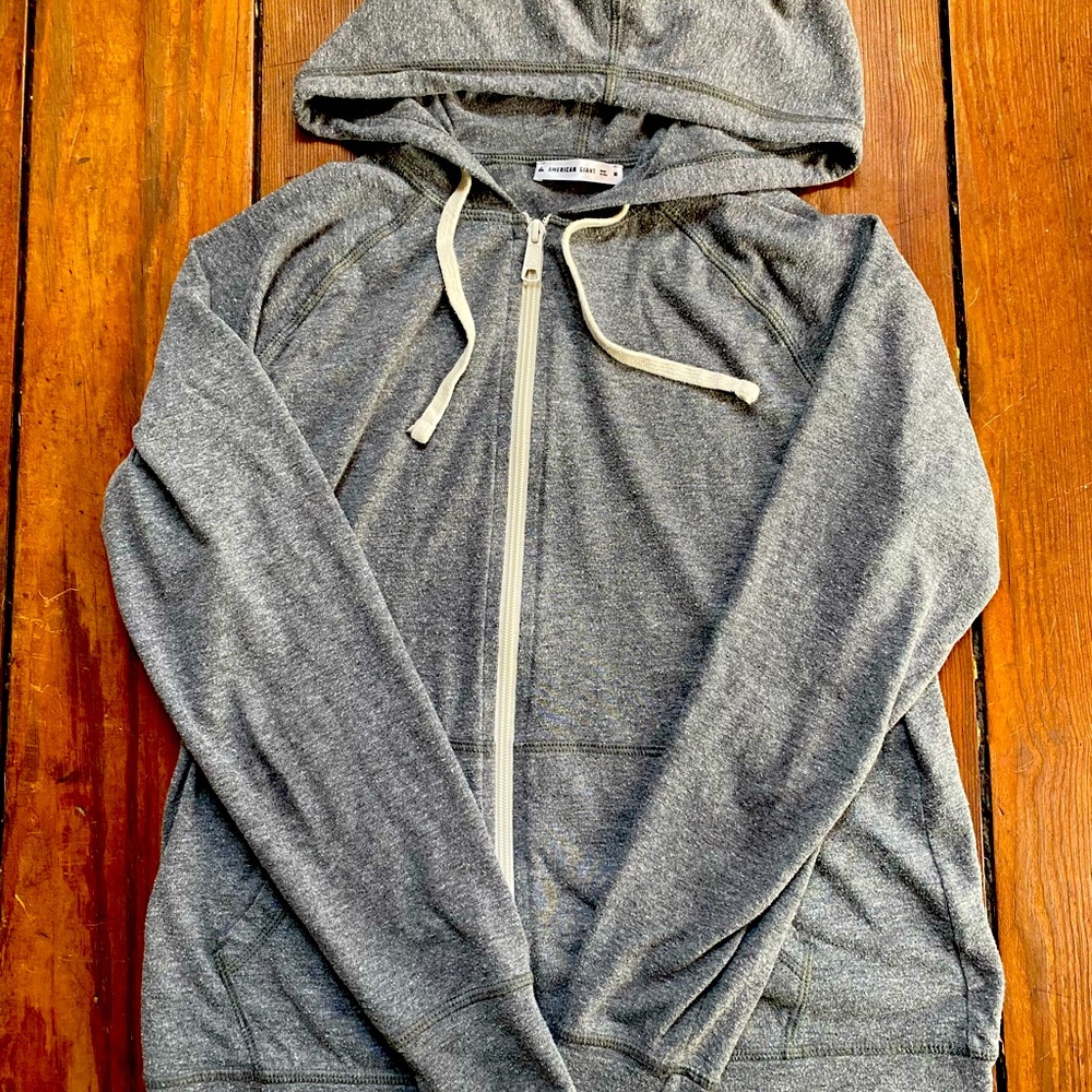 American Giant lightweight full-zip hoodie. Gently used.
